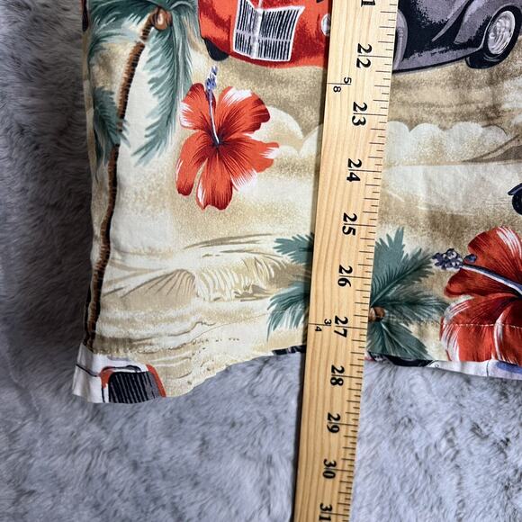 RJC Hawaiian Shirt USA XL Mens Drag Racing Hot Rod Cars Hibiscus Shirt Cotton - Picture 3 of 5